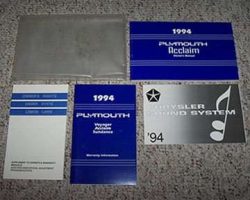 1994 Plymouth Acclaim Owner's Manual Set