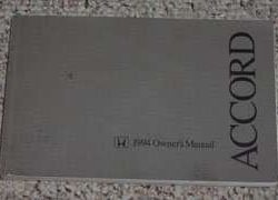 1994 Honda Accord Sedan Owner's Manual