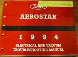 1994 Ford Aerostar Electrical Wiring Diagrams Troubleshooting Manual