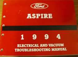 1994 Ford Aspire Electrical Wiring Diagrams Troubleshooting Manual