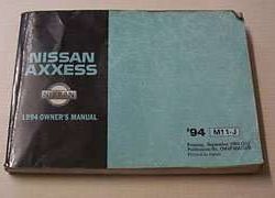 1994 Nissan Axxess Owner's Manual