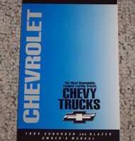 1994 Chevrolet Suburban, Blazer Owner's Manual