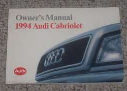 1994 Audi Cabriolet Owner's Manual