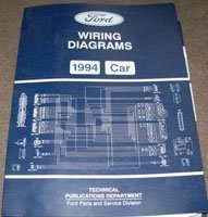 1994 Mercury Capri Large Format Wiring Diagrams Manual