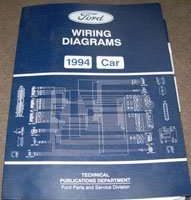 1994 Mercury Sable Large Format Wiring Diagrams Manual