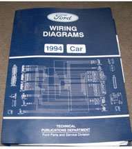 1994 Ford Mustang Large Format Wiring Diagrams Manual