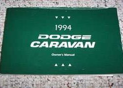 1994 Dodge Caravan & Grand Caravan Owner's Manual