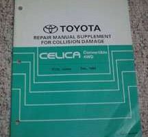 1995 Toyota Celica Convertible 4WD Collision Damage Repair Manual Supplement