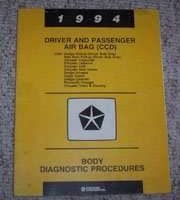 1994 Plymouth Voyager Driver & Passenger Air bag Body Diagnostic Procedures Manual