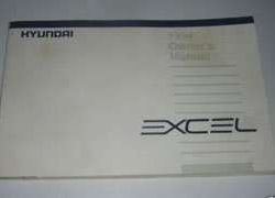 1994 Hyundai Excel Owner's Manual