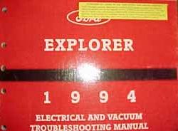 1994 Ford Explorer Electrical Wiring Diagrams Troubleshooting Manual