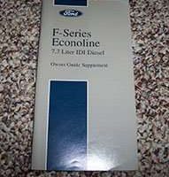 1994 Ford Econoline E-350 7.3L IDI Diesel Owner's Manual Supplement