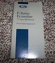 1994 Ford F-150 7.3L IDI Diesel Owner's Manual Supplement