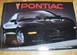 1994 Pontiac Firebird & Trans Am Owner's Manual