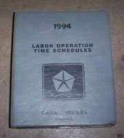 1994 Plymouth Laser Labor Time Guide Binder
