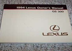 1994 Lexus GS300 Owner's Manual