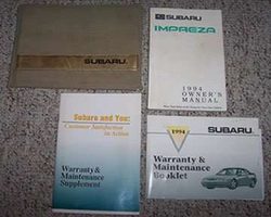 1994 Subaru Impreza Owner's Manual Set