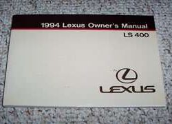 1994 Lexus LS400 Owner's Manual