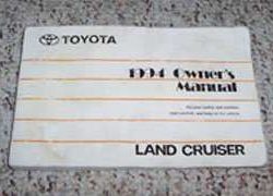 1994 Toyota Land Cruiser Owner's Manual
