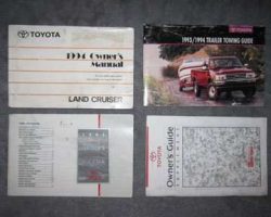 1994 Toyota Land Cruiser Owner's Manual Set