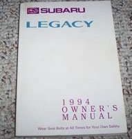 1994 Subaru Legacy Owner's Manual