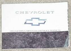 1994 Chevrolet Lumina Minivan Owner's Manual