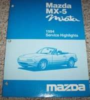 1994 Mazda MX-5 Miata Service Highlights Manual