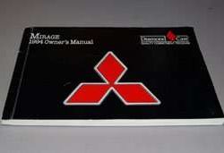 1994 Mitsubishi Mirage Owner's Manual