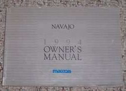 1994 Mazda Navajo Owner's Manual