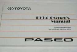 1994 Toyota Paseo Owner's Manual