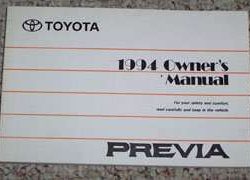 1994 Toyota Previa Owner's Manual