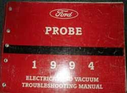 1994 Ford Probe Electrical Wiring Diagrams Troubleshooting Manual