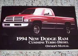 1994 Dodge Ram Truck Cummins Turbo Diesel Owner's Manual