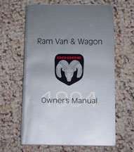1994 Dodge Ram Van & Wagon Owner's Manual