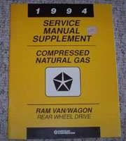 1994 Dodge Ram Van & Wagon Compressed Natural Gas Service Manual Supplement