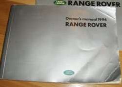 1994 Land Rover Range Rover Owner's Manual