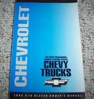 1994 Chevrolet S-10 Blazer Owner's Manual