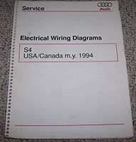 1994 Audi S4 Electrical Wiring Diagrams Manual