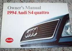 1994 Audi S4 Quattro Owner's Manual