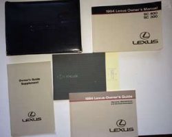 1994 Lexus SC400 & SC300 Owner's Manual Set