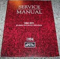 1994 Subaru SVX BJ Plastic Boot Service Manual Supplement