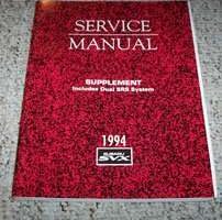 1994 Subaru SVX Dual SRS System Service Manual Supplement