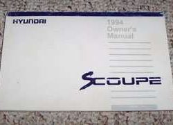 1994 Hyundai Scoupe Owner's Manual