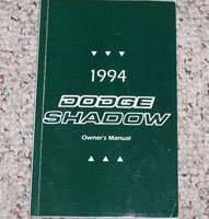 1994 Dodge Shadow Owner's Manual