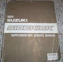 1994 Suzuki Sidekick Service Manual Supplement