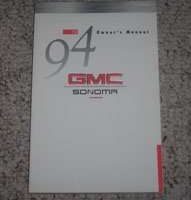 1994 GMC Sonoma Owner's Manual