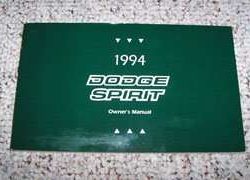 1994 Dodge Spirit Owner's Manual