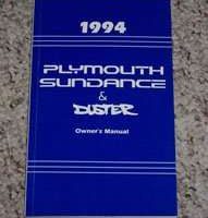 1994 Plymouth Sundance & Duster Owner's Manual