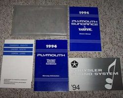 1994 Plymouth Sundance & Duster Owner's Manual Set