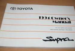 1994 Toyota Supra Owner's Manual